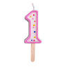 PME Candles - Pink Numeral 1 (38mm / 1.5")