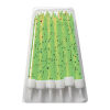 Glitter Candles Pack of 12 - Green