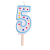 PME Candles - Blue Numeral 5 (64mm / 2.5")