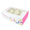 6/12 Hole Cupcake Box Pink Confetti