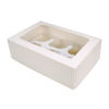 White Cupcake Box - 6 Pieces