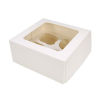 White 4 Hole Cupcake Box