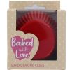 Baked With Love Foil Baking Cases Red Pk 50