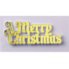 Gold Plastic Merry Christmas Motto
