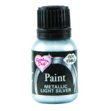 Rainbow Dust Metallic Food Paint - Light Silver 25ml
