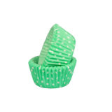 SK Mini Cupcake Cases Polka Dot Pastel Green - Bulk Pack of 500