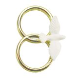 Wedding Good Luck Token - Dove on Double Gold Colour Ring