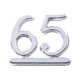 Silver Plastic Numbers 2.5cm - No 65