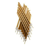 Long Gold Candles Pack of 12