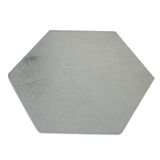 Silver 3mm Thick Hard Board Wrapped Edge Hex 14 Inch
