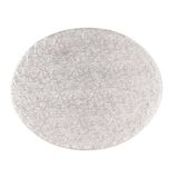 Silver Drum 1/2 Inch Thick Oval 13x11 Inch