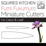 SK Fumi Miniature Cutter - Iris Calyx and Leaf