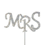 Diamante Cake Pick "MRS"