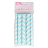 Blue Candy Stripe Cake Pop Straws - Pack of 25