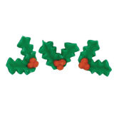 Holly and Berries Sugar Decorations set of 12