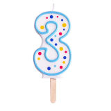PME Candles - Blue Numeral 3 (64mm / 2.5")