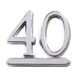 Silver Plastic Numbers 2.5cm - No 40