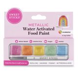 Rainbow Sweet Sticks Edibleart Water Activated Paint Mini Pallet 10g
