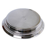 Silver Round Plastic Cake Stand 14 Inch