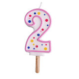 PME Candles - Pink Numeral 2 (64mm / 2.5")