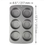 PME Non Stick - 6 Cup Large Muffin Pan (31.3 x 21.7 x 4cm)