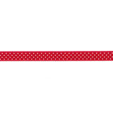 Dotty Satin Ribbon Red 15mm