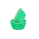 SK Mini Cupcake Cases Polka Dot Bright Jade - Bulk Pack of 500
