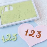 Sweet Stamp Curly Numbers Embossing Set