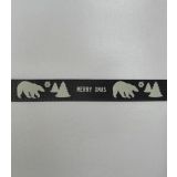 Grey Polar Bear Christmas Ribbon 15mm