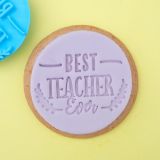 Sweet Stamp Best Teacher Ever Cupcake Embosser