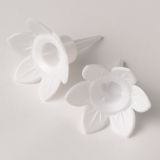 Single Plastic Candle Holders - White