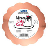 PME Mirror Cake Card Scallop Rose Gold
