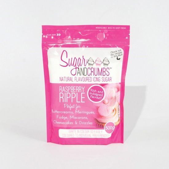 Sugar & Crumbs Raspberry Ripple Natural Flavoured Icing Sugar 500g