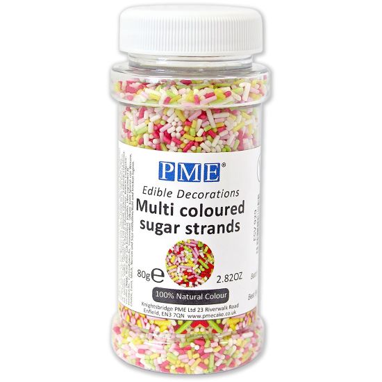 PME Multi-Coloured Sugar Strands (80g / 2.82oz)