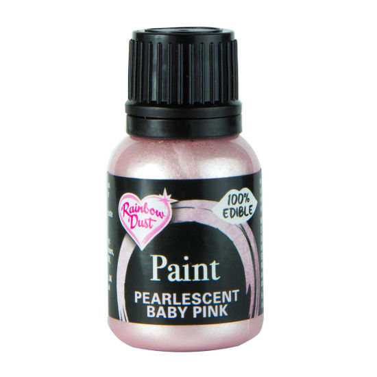 Rainbow Dust Metallic Food Paint - Baby Pink 25ml