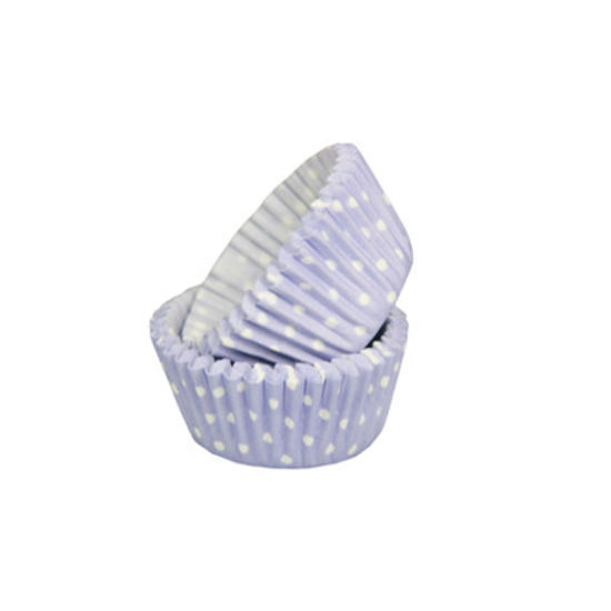 SK Mini Cupcake Cases Polka Dot Pale Lavender - Bulk Pack of 500