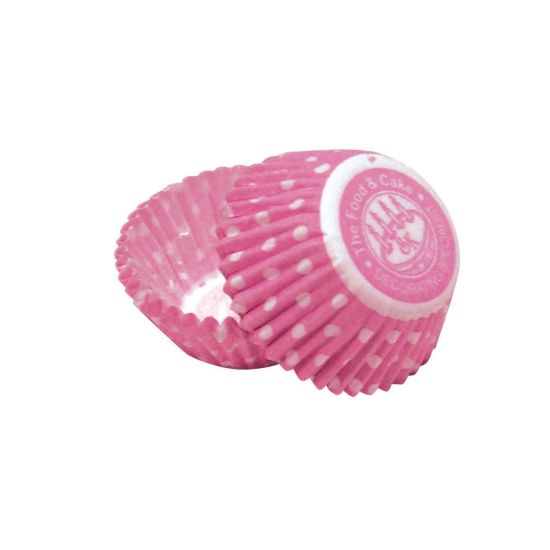 SK Mini Cupcake Cases Polka Dot Hot Pink Pack of 50