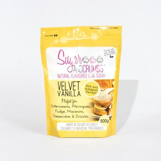 Sugar & Crumbs Velvet Vanilla Natural Flavoured Icing Sugar 500g