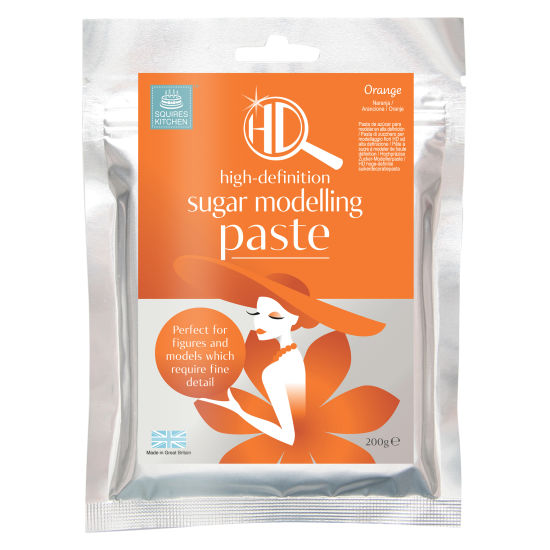 Squires Kitchen HD Sugar Modelling Paste Orange 200g