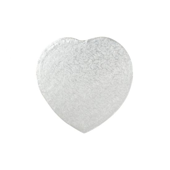 Silver 3mm Thick Hardboards - Heart - 8 Inch