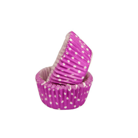 SK Mini Cupcake Cases Polka Dot Purple Grape Pack of 500