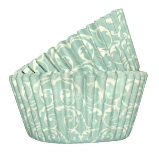 SK Cupcake Cases Baroque Duck Egg Blue Pack of 36