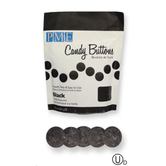 PME Candy Buttons - Black 284g (10oz)