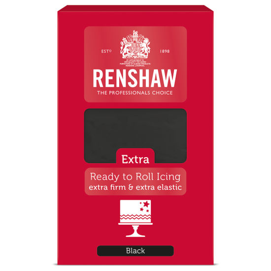 Renshaw Extra Ready to Roll Icing Black 1kg