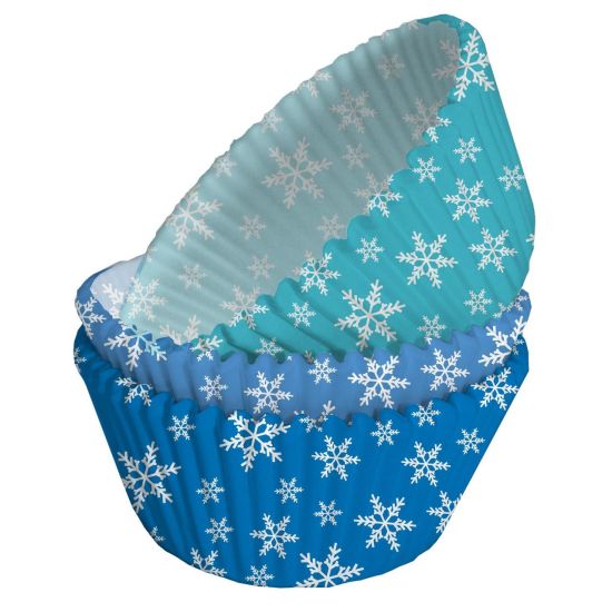 Christmas Cupcake Cases Snowflake Pack of 75