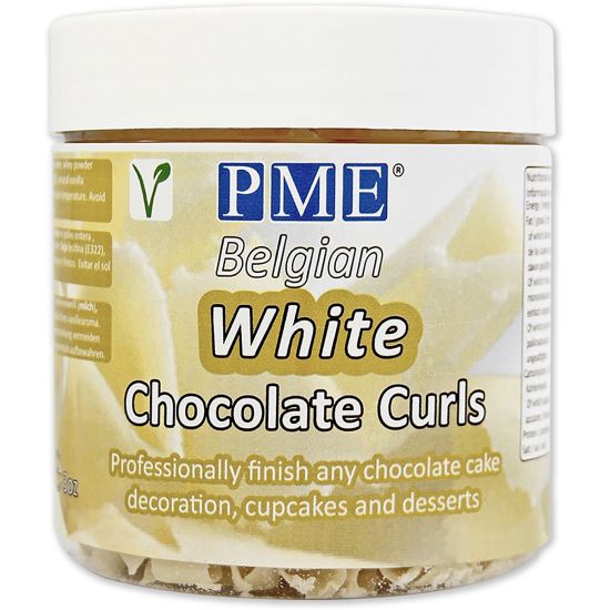 PME Chocolate Curls - White Chocolate (85g / 3oz)