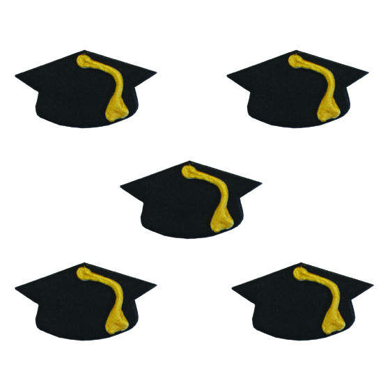 Mortarboard Sugarcraft Toppers Pack of 5