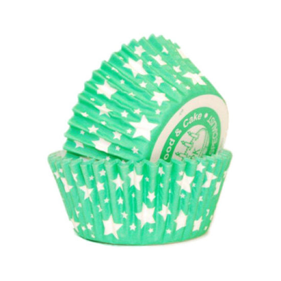 SK Cupcake Cases Star Emerald Green Pack of 36