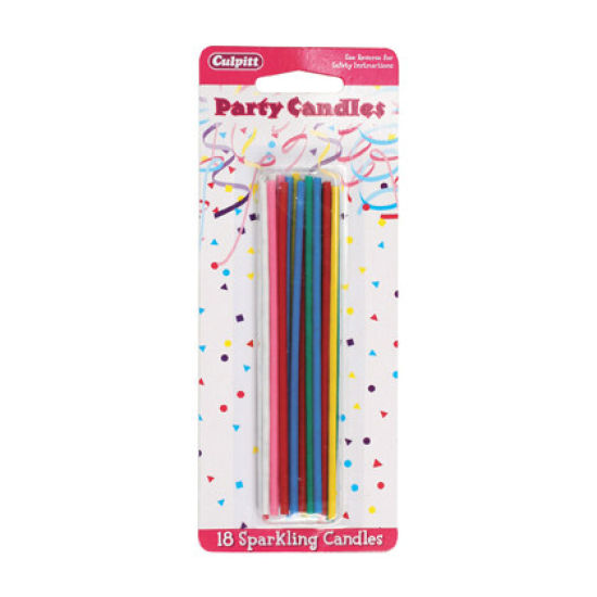 Sparkling Party Candles Pack of 18